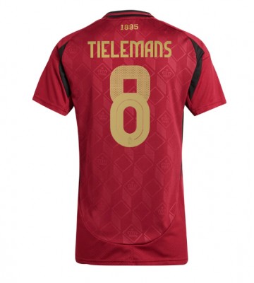 Bélgica Youri Tielemans #8 Primera Equipación Mujer Eurocopa 2024 Manga Corta